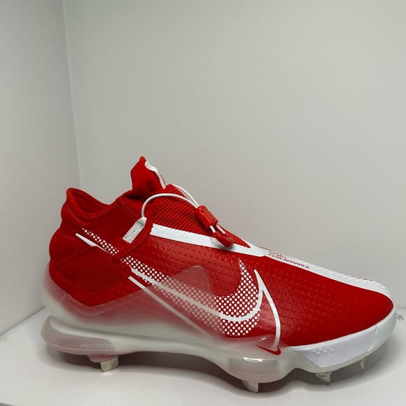 NIKE FORCE ZOOM TROUT 7 Metal Baseball Cleats Red White Size 12 US - Picture 2 of 4